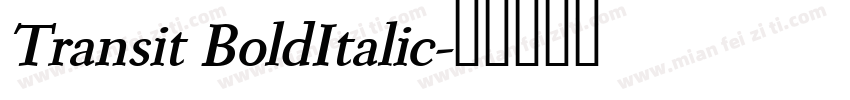 Transit BoldItalic字体转换